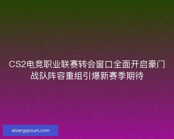 CS2电竞职业联赛转会窗口全面开启豪门战队阵容重组引爆新赛季期待